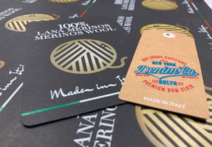 Printed retail swing tags and labels produced on an OKI printer