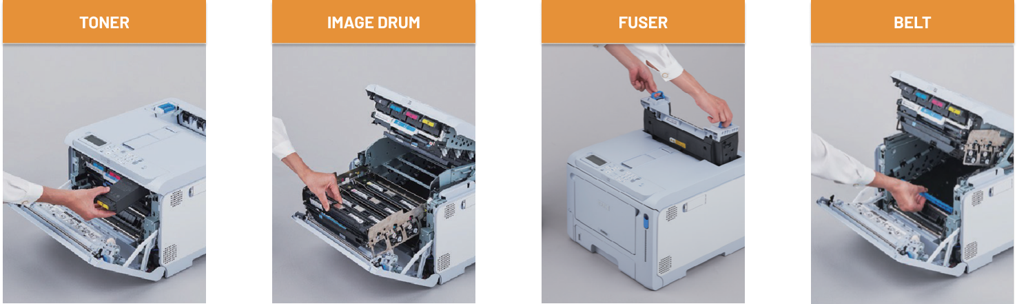 C650 full frontal access for consumables