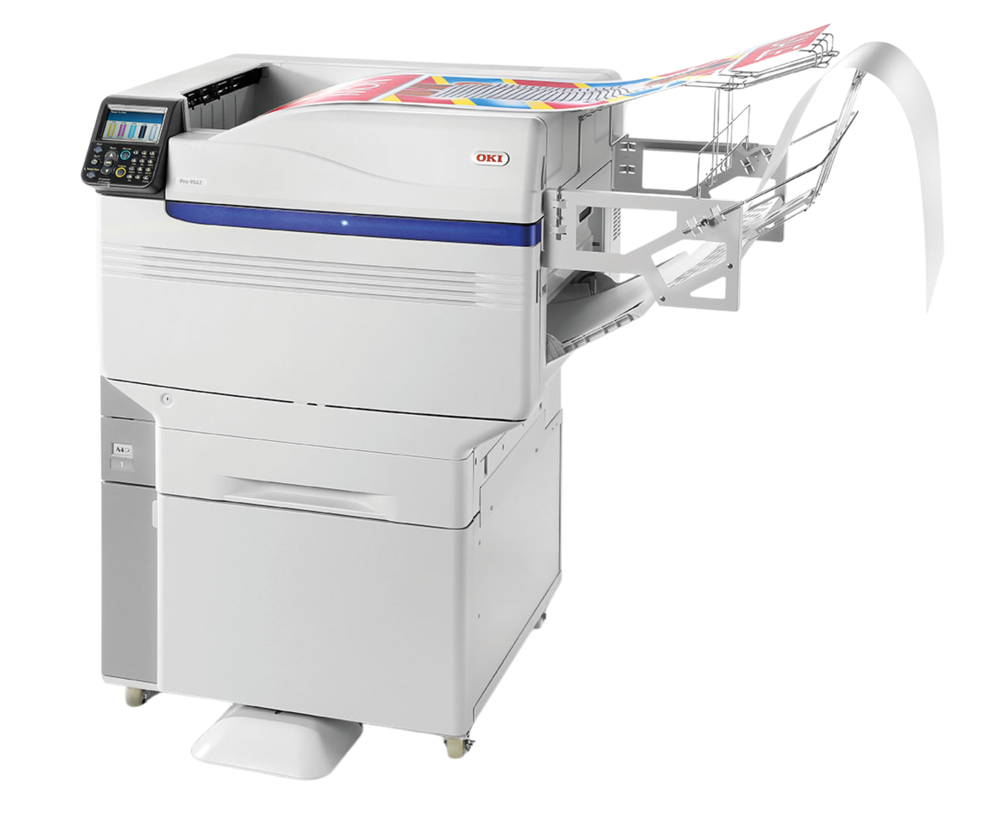 OKI Pro9542 - Premium Printing Pro9542 with cabinet banner tray paper ouput.